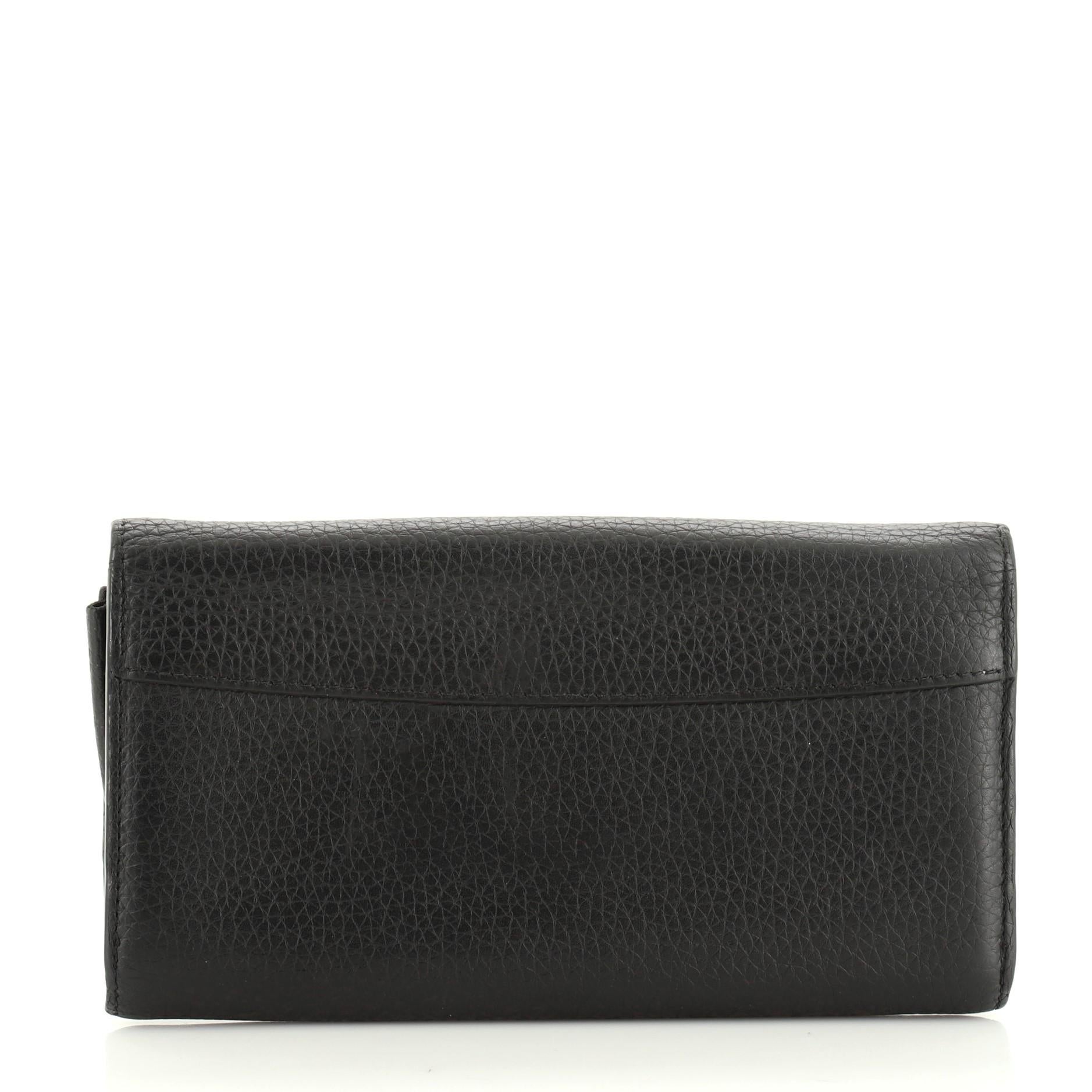 Black Capucines Wallet Studded Leather