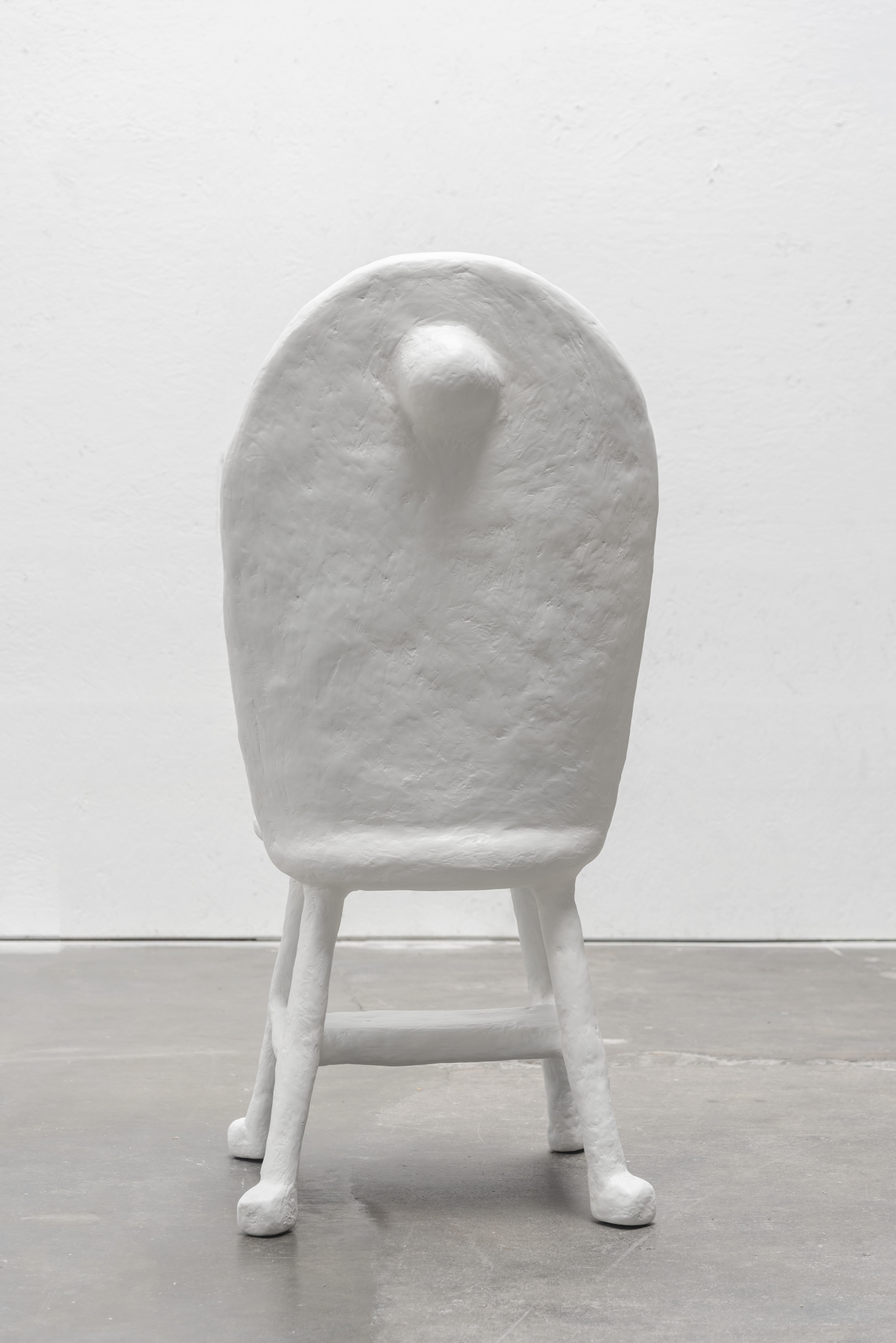 Caquetoire Dining Chair in Gypsum & Fiberglass by Brent Warr Studios For Sale 1