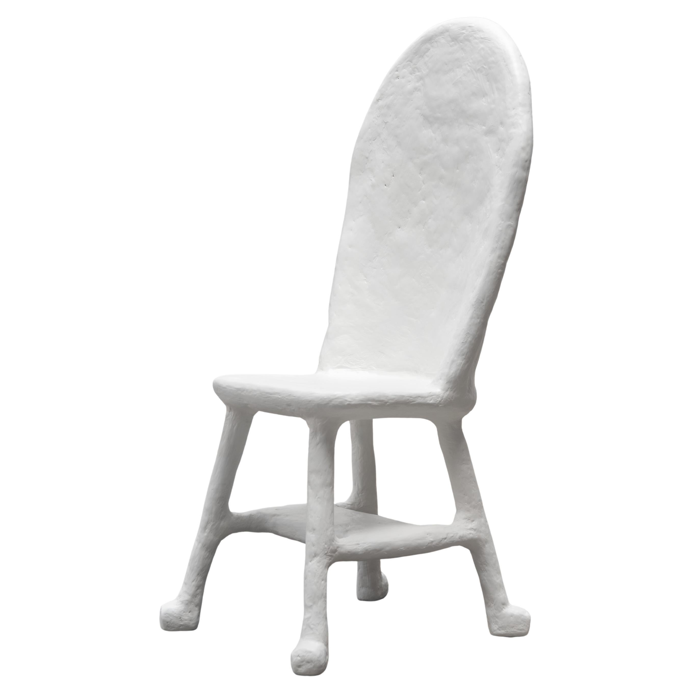 Caquetoire Dining Chair in Gypsum & Fiberglass by Brent Warr Studios