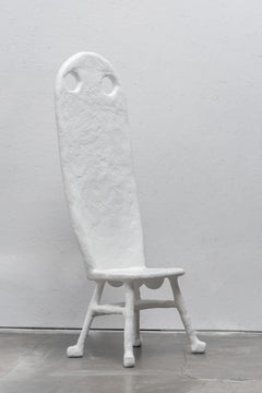 Caquetoire Lord Chair in Gypsum & Fiberglass by Brent Warr Studios