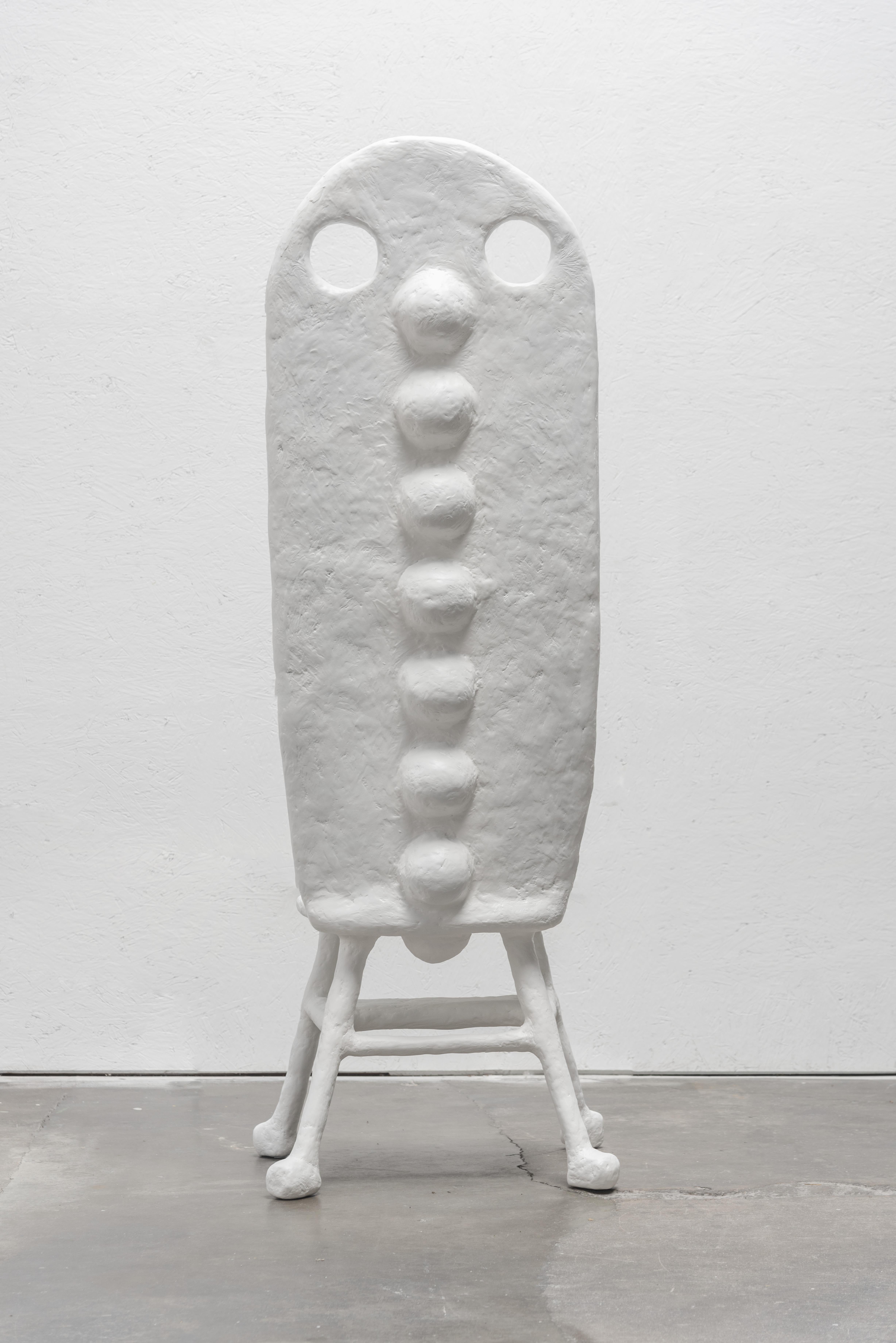 American Caquetoire Lord Chair in Gypsum & Fiberglass by Brent Warr Studios For Sale