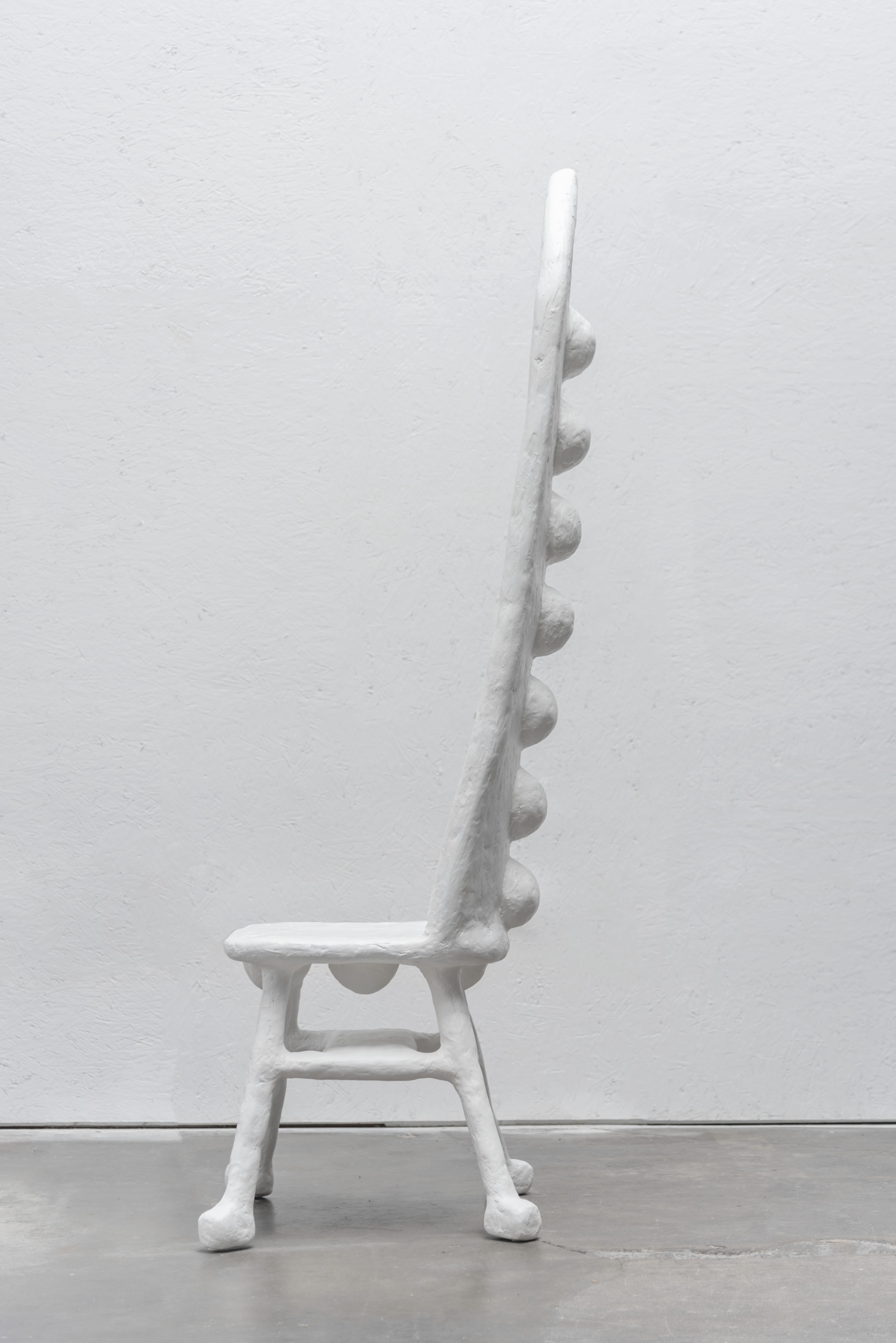 Caquetoire Lord Chair in Gypsum & Fiberglass by Brent Warr Studios In New Condition For Sale In Bainbridge, GA