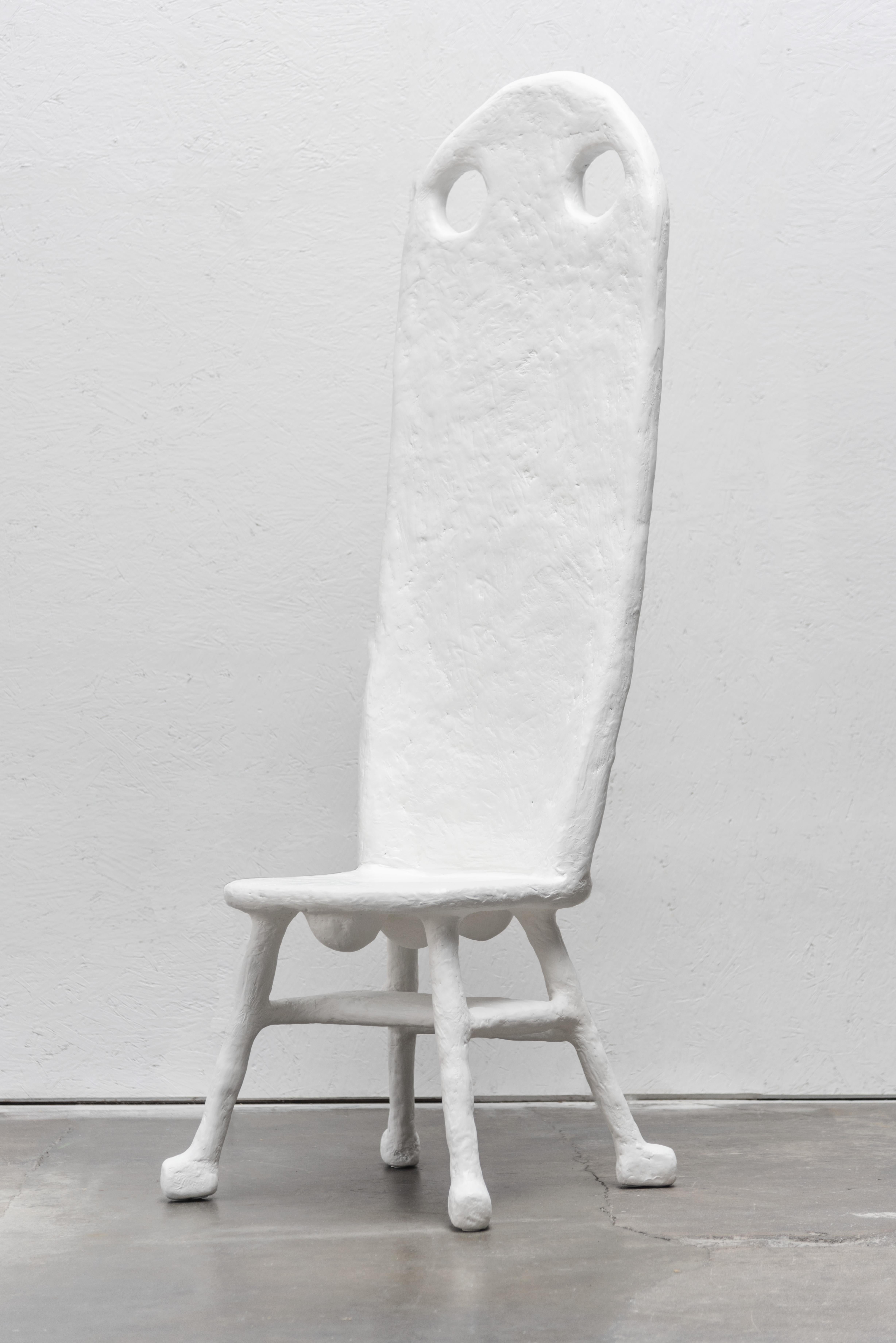 Caquetoire Lord Chair in Gypsum & Fiberglass by Brent Warr Studios For Sale 1