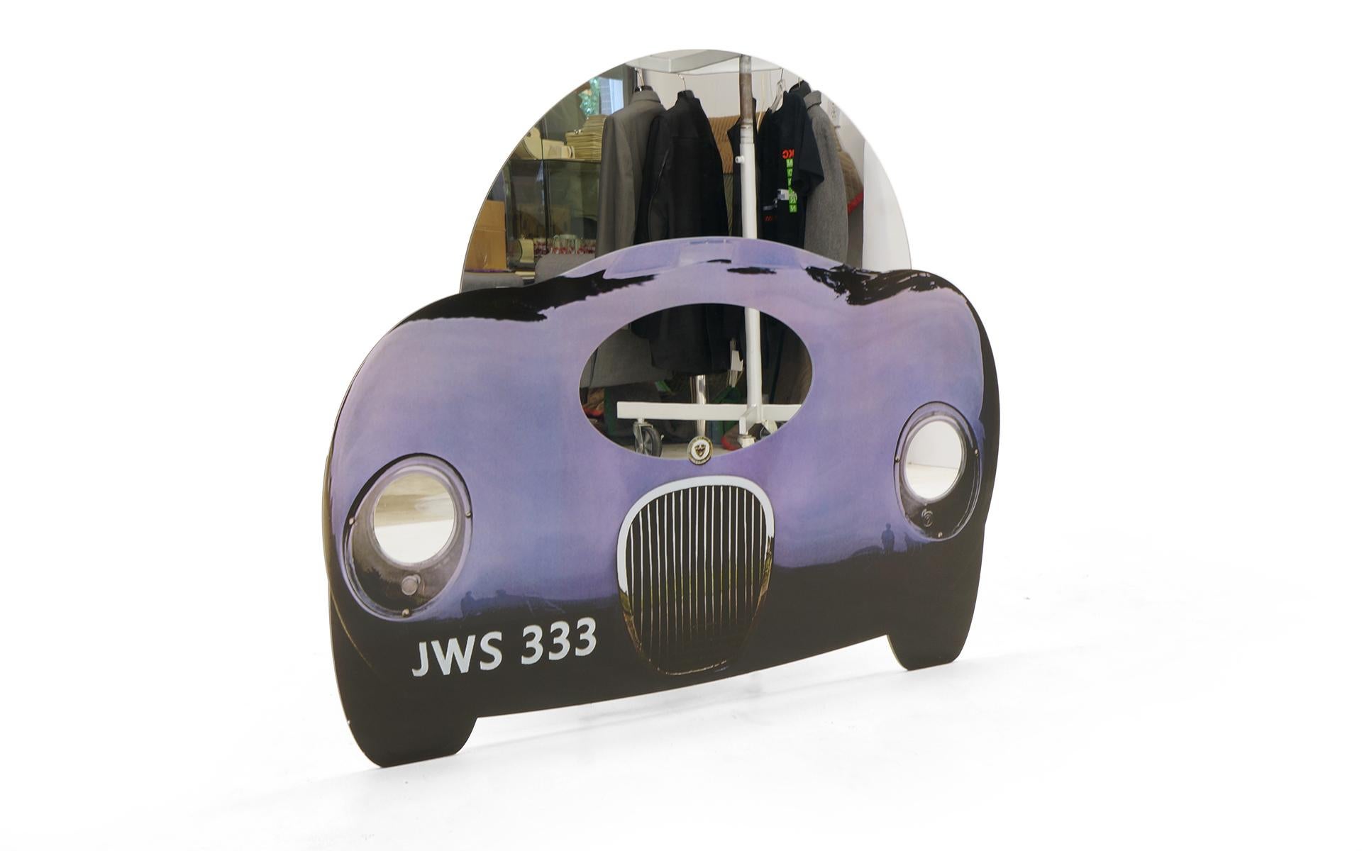 Car Mirror designed by Gijs Bakker for Droog. Photograph mounted on mirrored plexiglass and aluminum. Signed and numbered to reverse 'G. Bakker 10/10'. This work is number ten from the edition of ten for Droog, 2006.
 