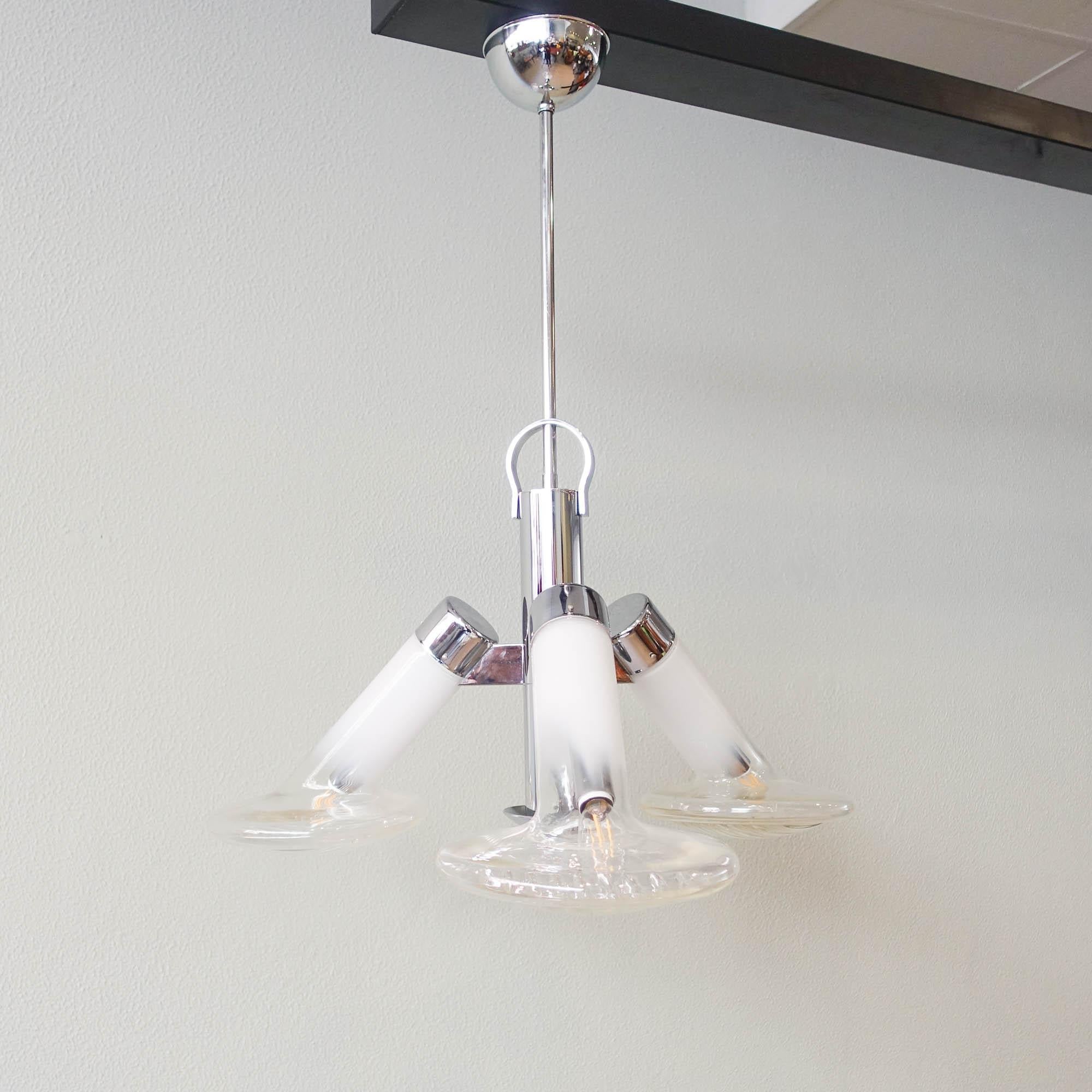 Mid-Century moderno Lampada da soffitto Car Optics di Carlo Nason per Mazzega, anni '70 in vendita