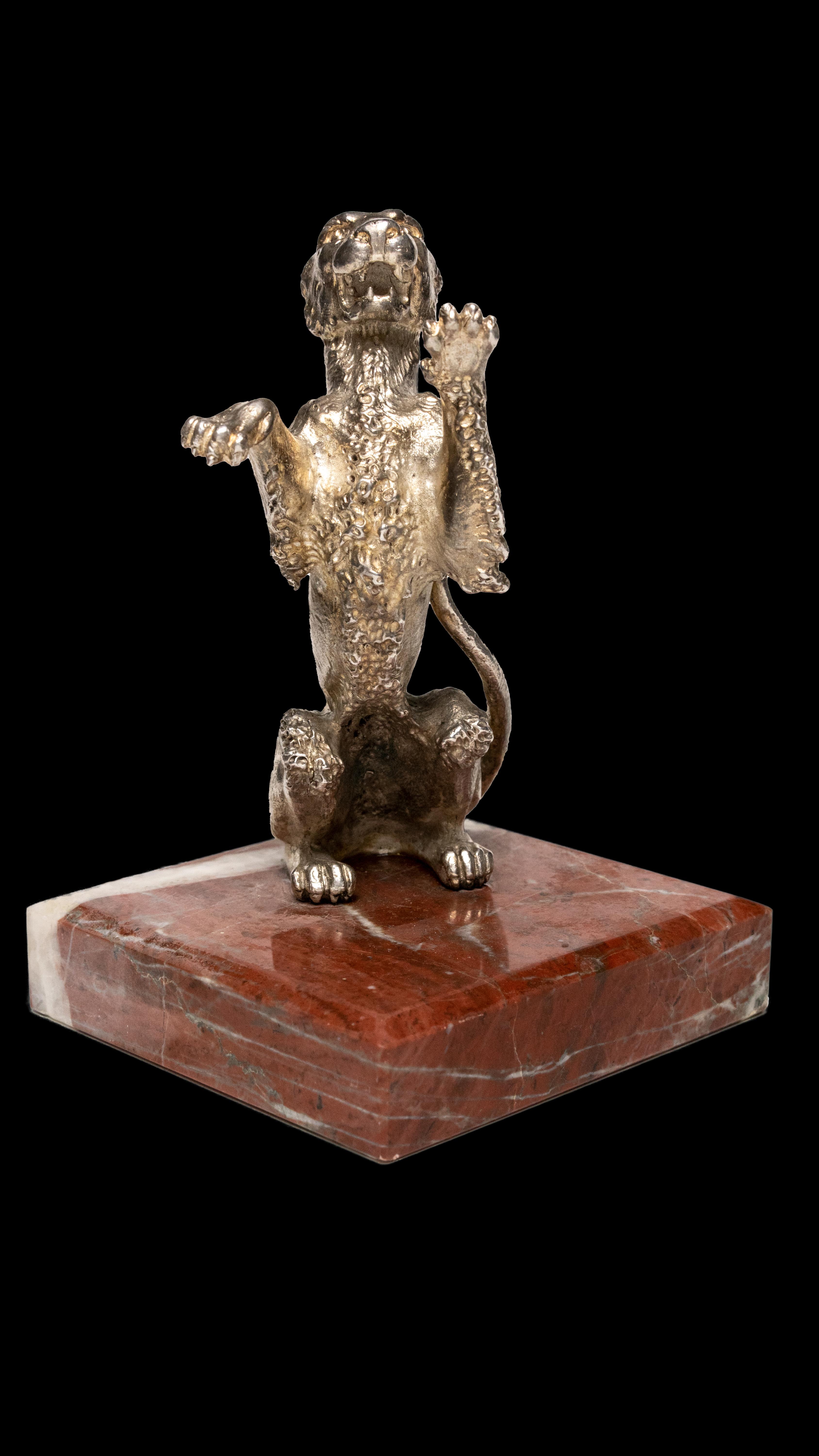 Car Radiator Ornament/Mascot of a Lioness Stamped Odiot In Excellent Condition For Sale In New York, NY