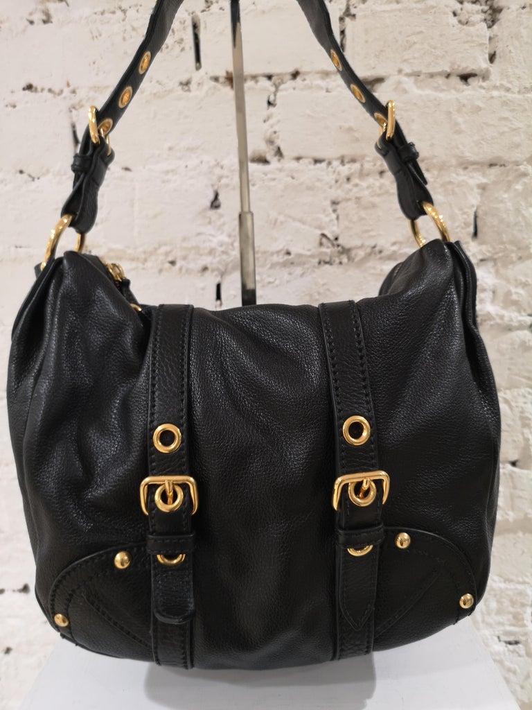 Car Shoe Black LEather Shoulder Bag at 1stDibs