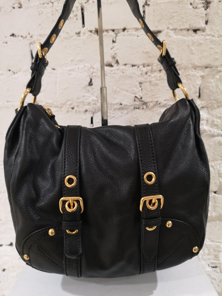 Car Shoe Black LEather Shoulder Bag at 1stDibs