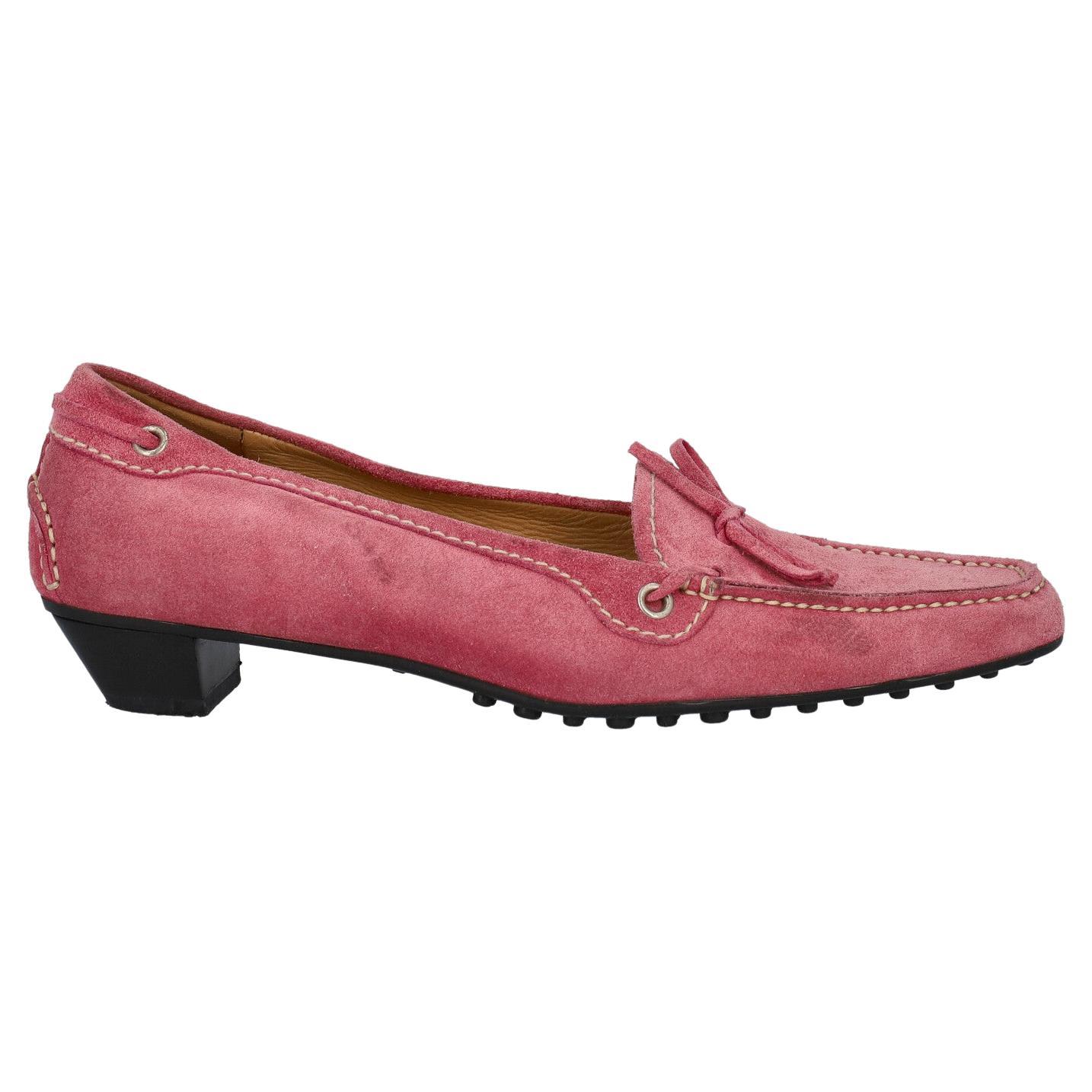 Car Shoe Women Loafers Pink Leather EU 37 For Sale