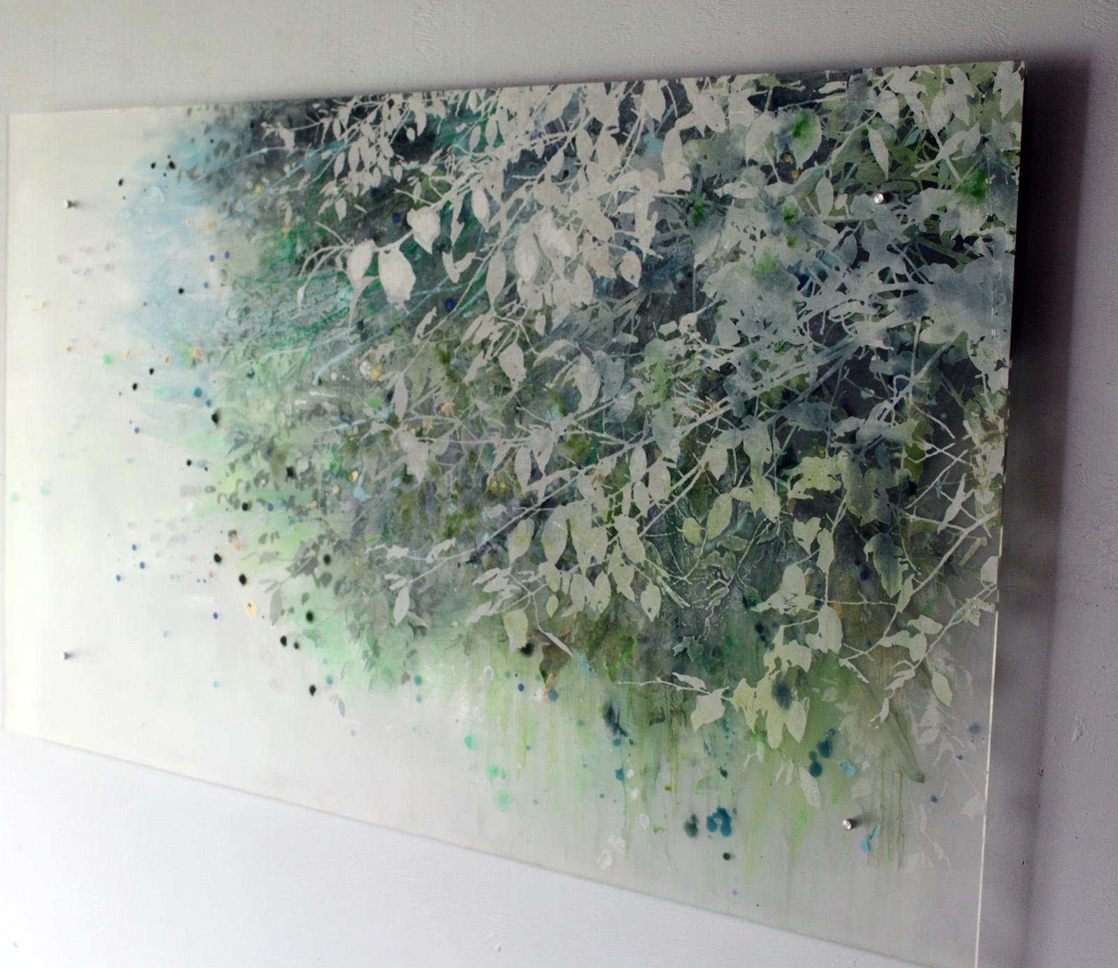 Let's Get Lost 2 - Gray Landscape Painting by Cara Enteles