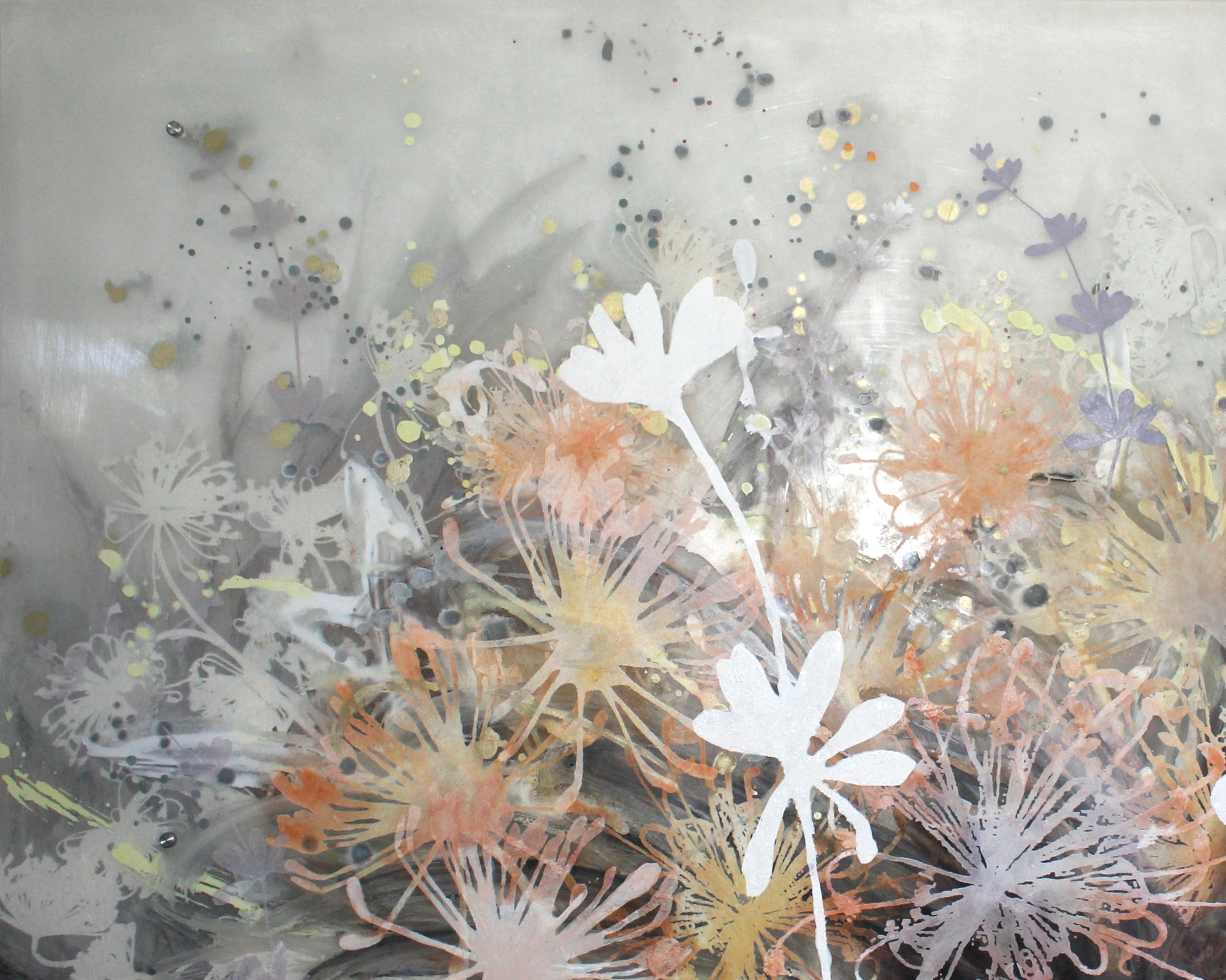 Misted Florals - Painting by Cara Enteles