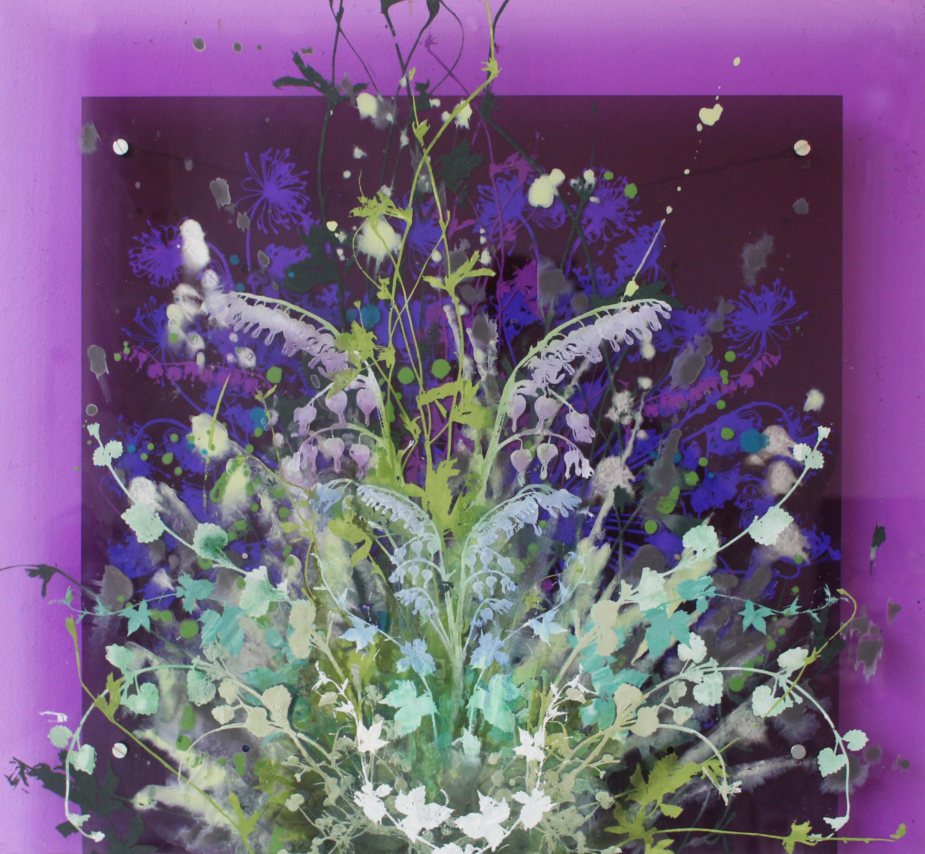 Purple Garden - Mixed Media Art by Cara Enteles