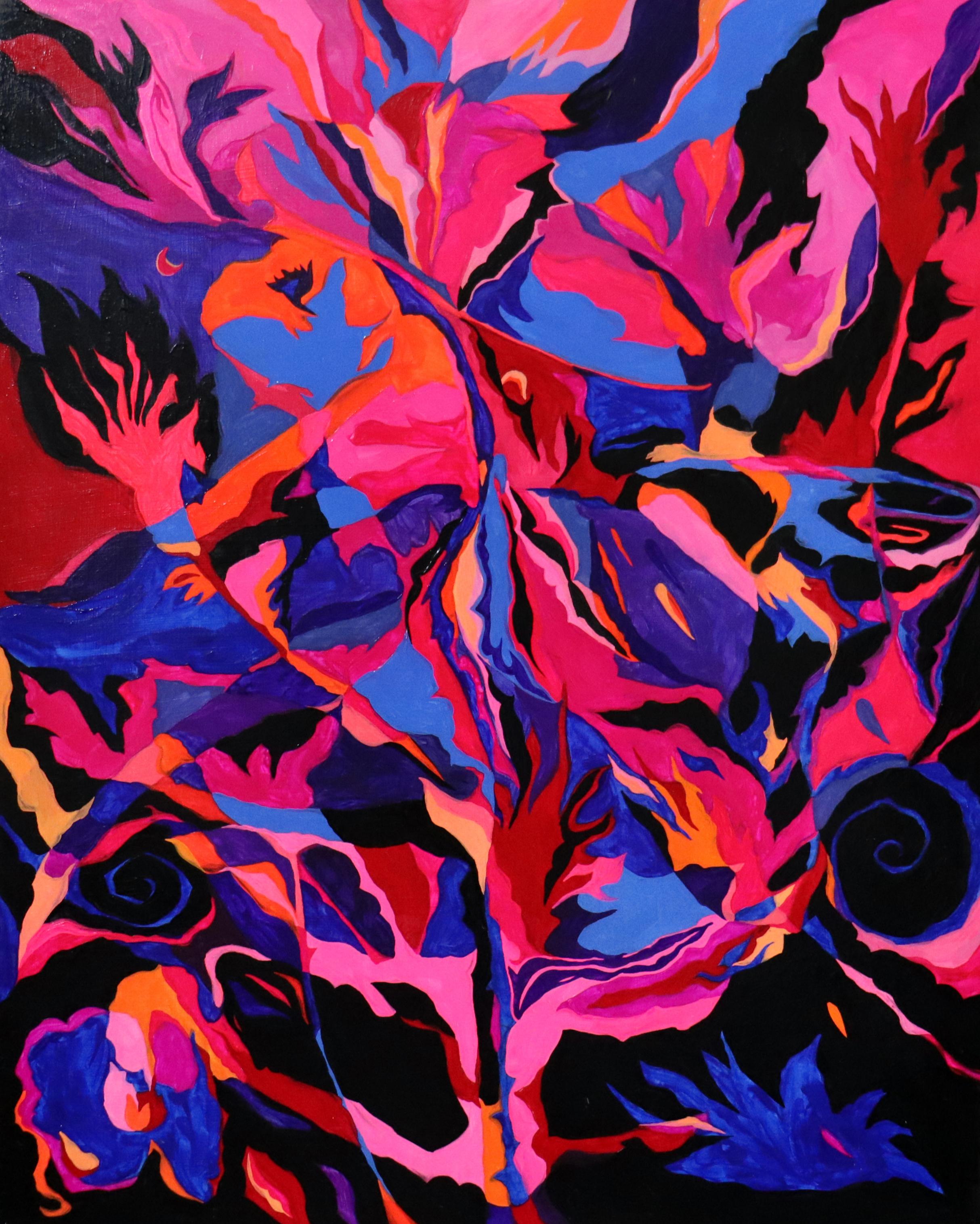 Cara Lynch Abstract Painting – Seelenforscher