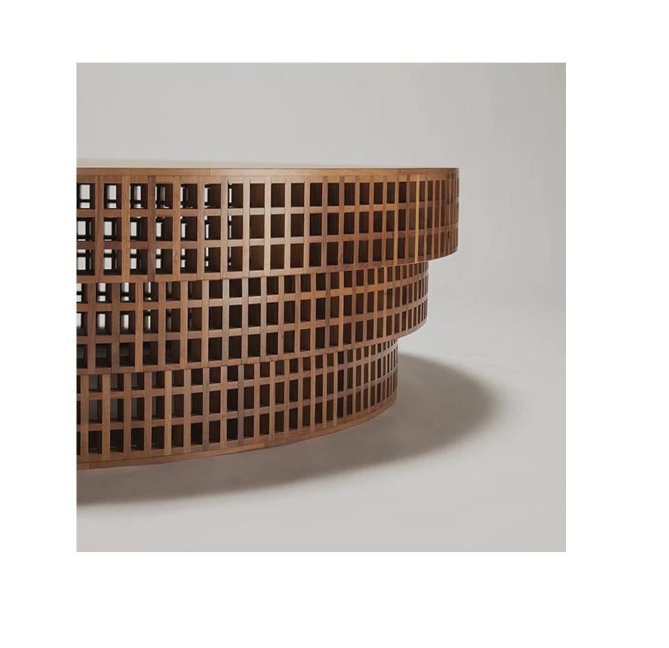 XXIe siècle et contemporain Unique Brown Handcraft Walnut Carabottino Coffee Table by Cara David en vente