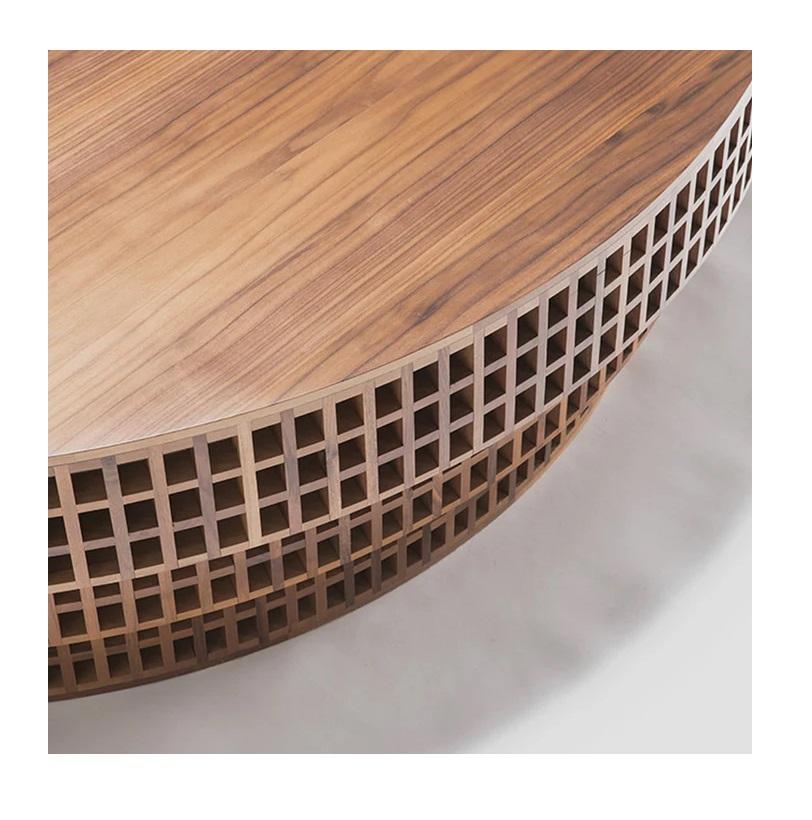 Unique Brown Handcraft Walnut Carabottino Coffee Table by Cara David en vente 1