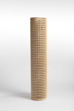 Unique Handcrafted Natural Linden Wood Carabottino Mirror by Cara Davide