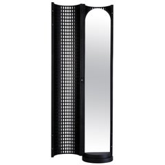 Carabottino mirror, in black lacquered ash, by Cara Davide for Medulum