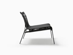 Fauteuil pantoufle Caracal, Cordon corbeau et métal corbeau