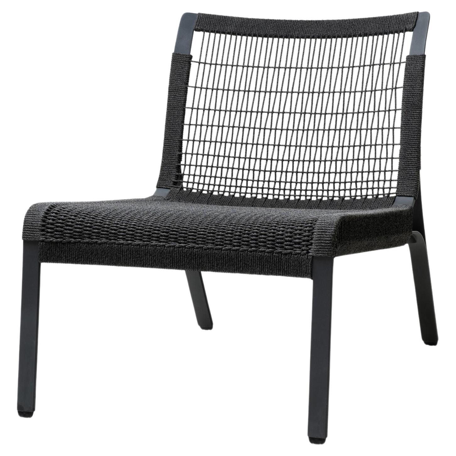 Caracal Slipper Chair, Raven Cord with Raven Metal