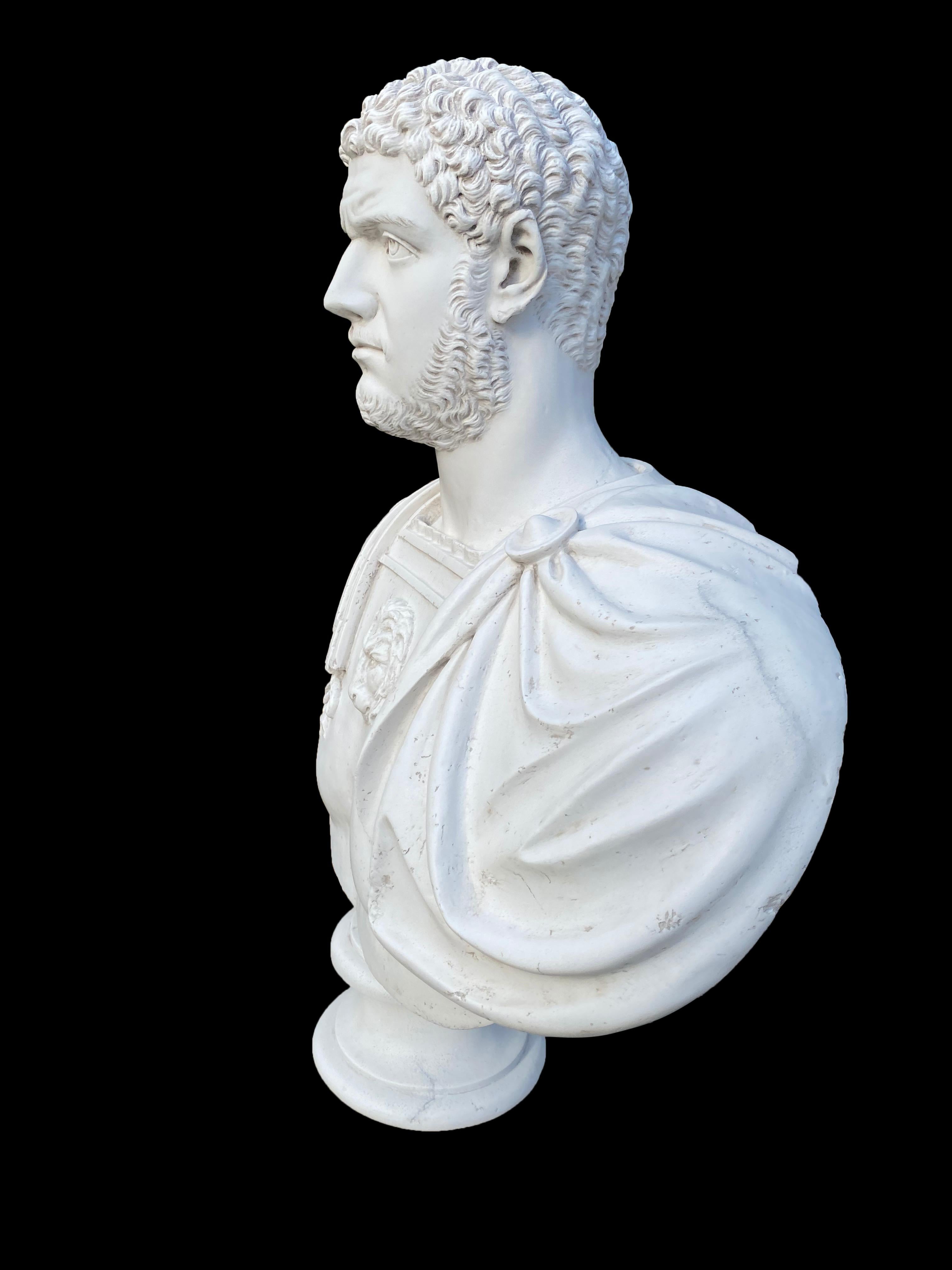 Caracalla Roman Emperor Bust Sculpture, 20th Century In Excellent Condition For Sale In London, GB