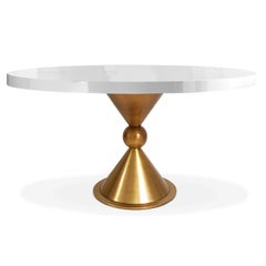Caracas Antiqued Brass Dining Table Base