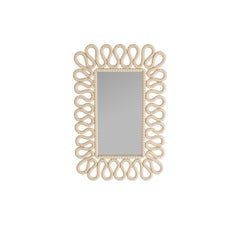 Caracol Mirror GKWMS01 - Ivory, Cotton Rope