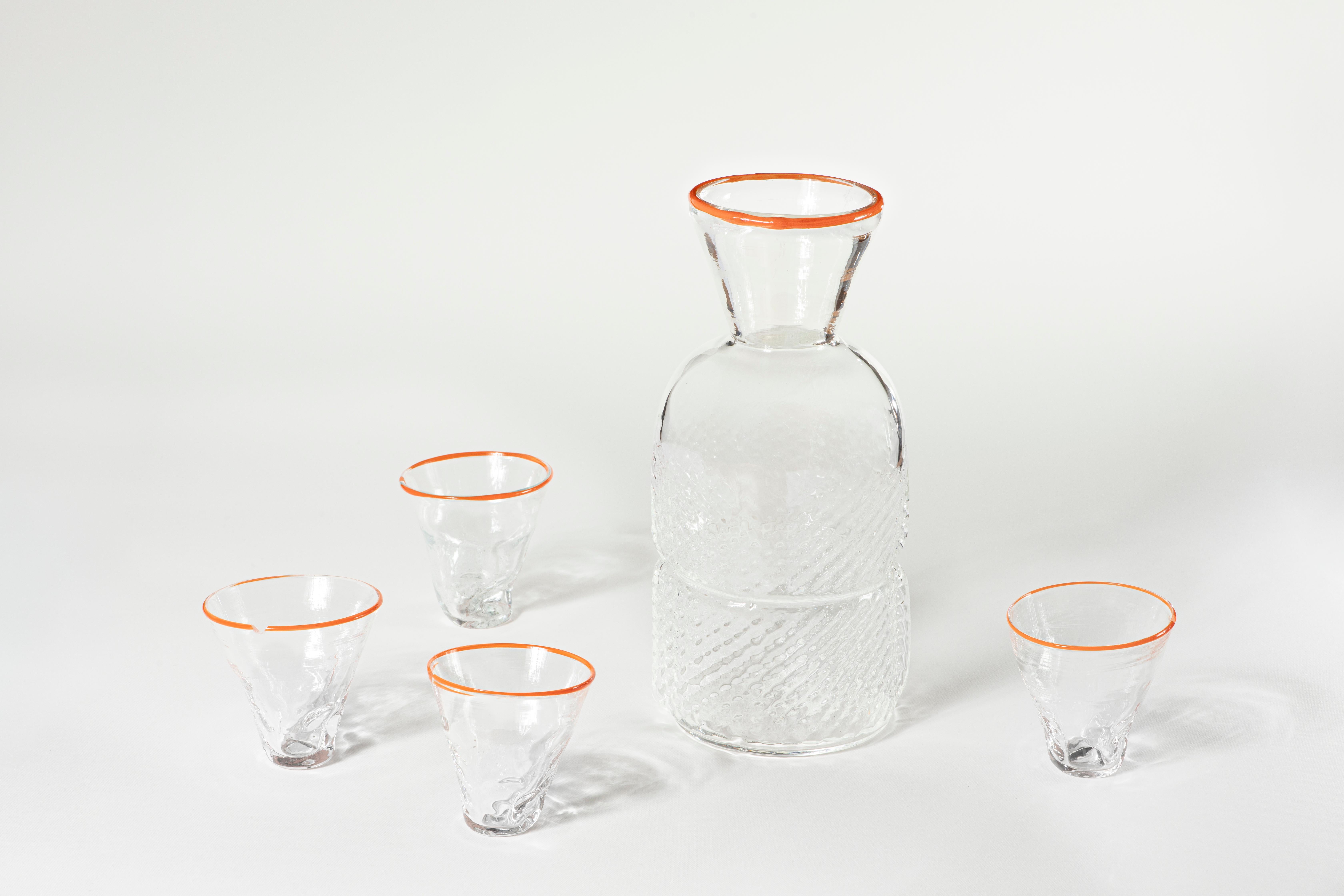 Modern Carafe and Glasses by Sanna Völker For Sale