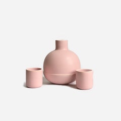 Pink Carafe and cups Inspired by Traditional Carafes Jug, Pitcher Decorative