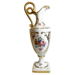 Carafe in French Limoges Porcelain Hand Painted, 1940s