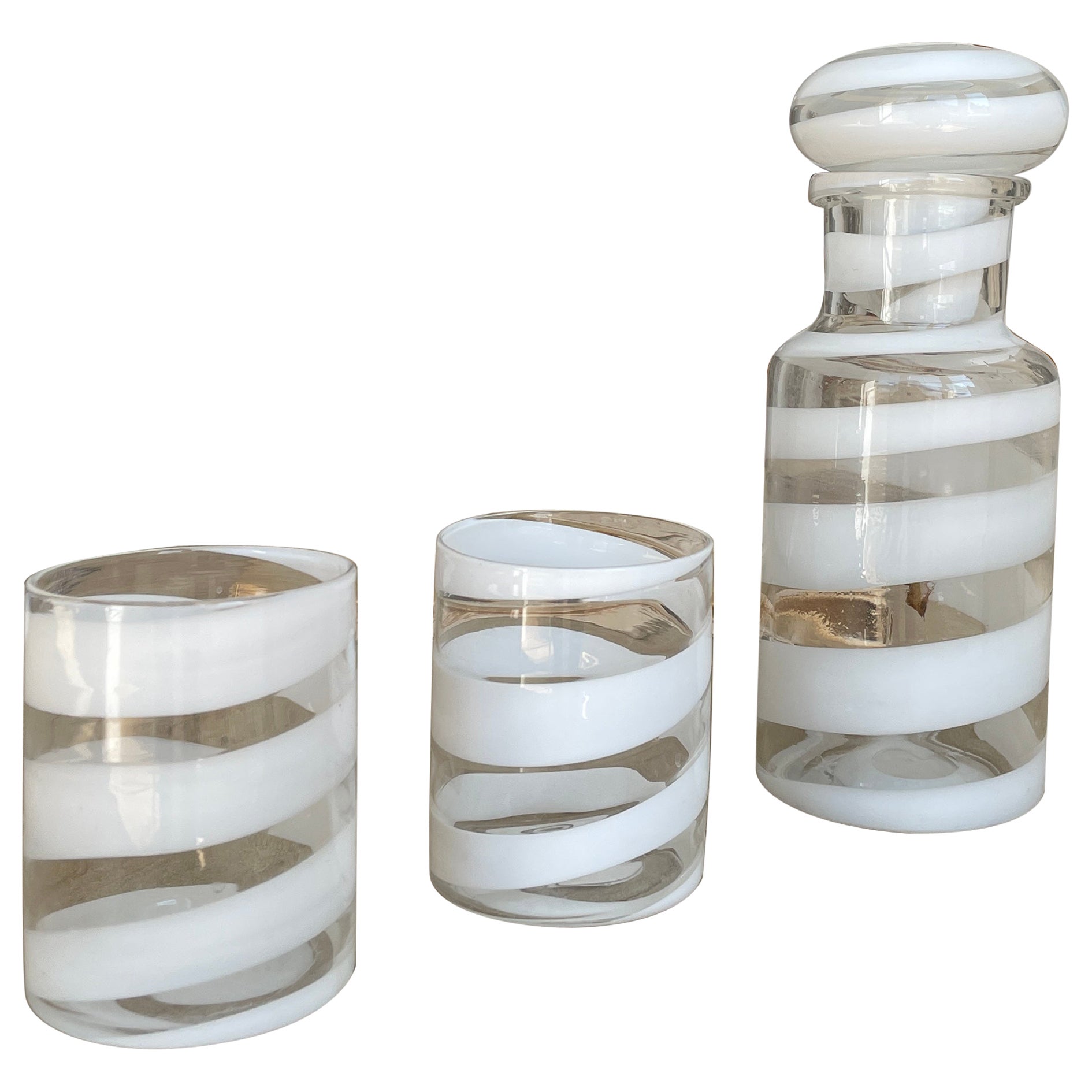 CARAFE CON DOS TUMBLERAS by Barovier & Toso en venta
