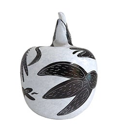 Fermacarte CARAMBA “Crystal Apple” di Ulrica Hydman Vallien, Kosta Boda, Svezia, anni ’90