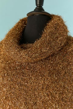 Jersey de punto de lúrex marrón caramelo y dorado ALEXANDRE VAUTHIER Costura