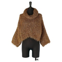 Jersey de punto de lúrex marrón caramelo y dorado ALEXANDRE VAUTHIER Costura