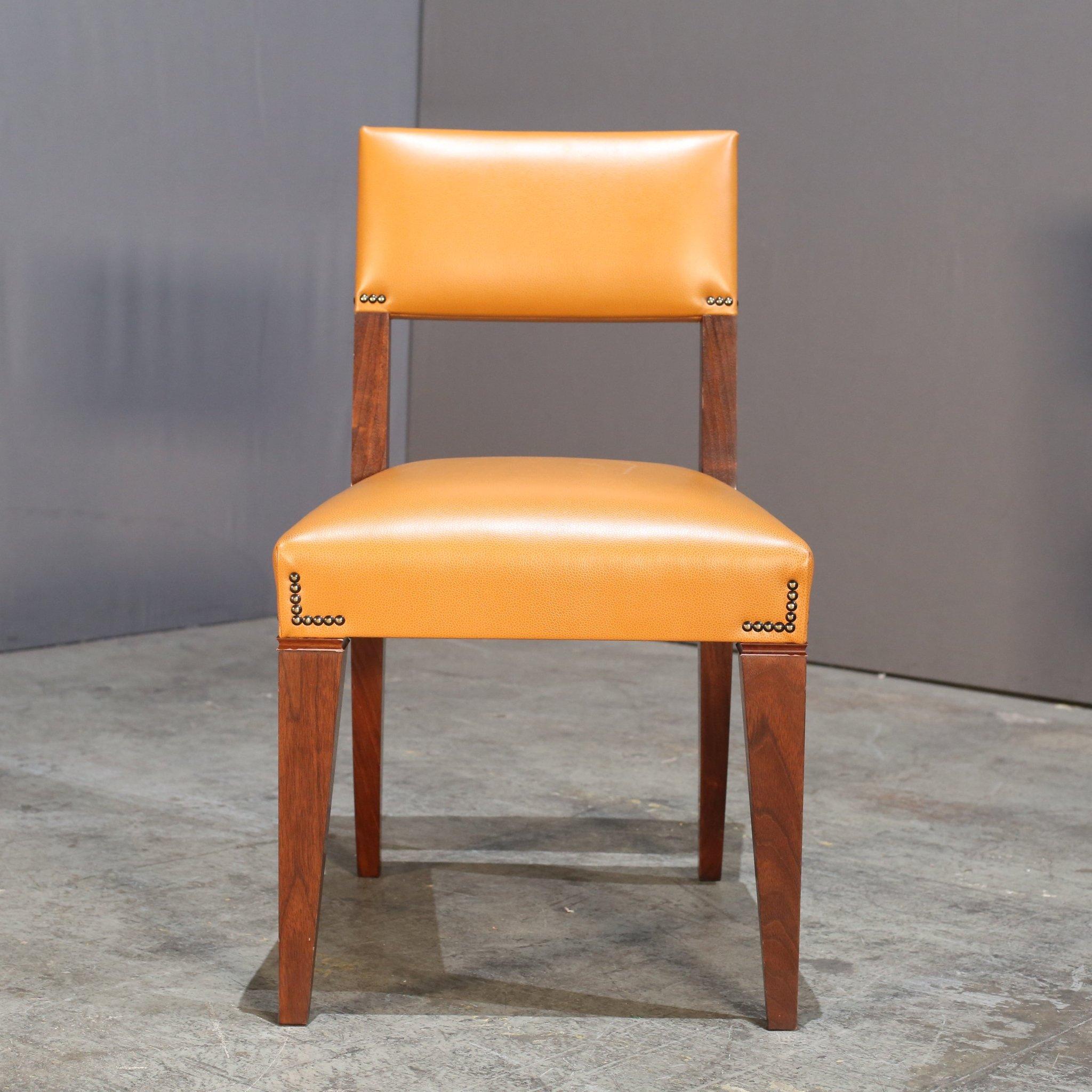 Caramel Brown Leather Chair, Set of Eleven im Angebot 6