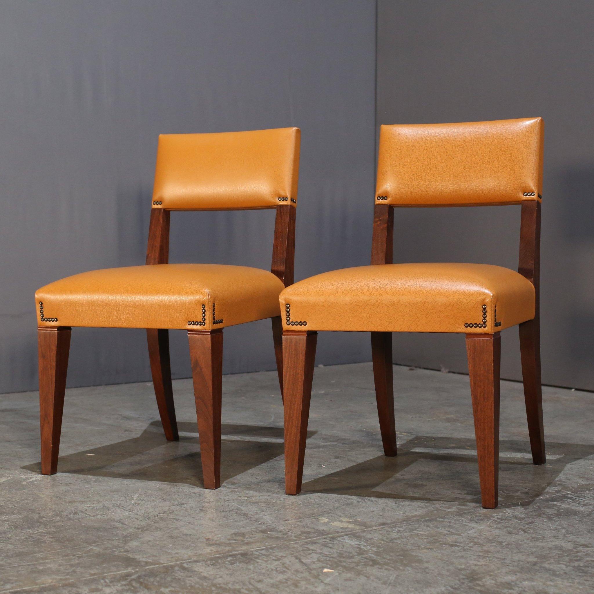 Caramel Brown Leather Chair, Set of Eleven im Angebot 3