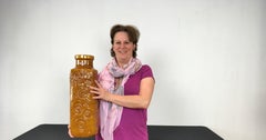 Caramel Brown Vase by Scheurich, Western Germany, 1970s