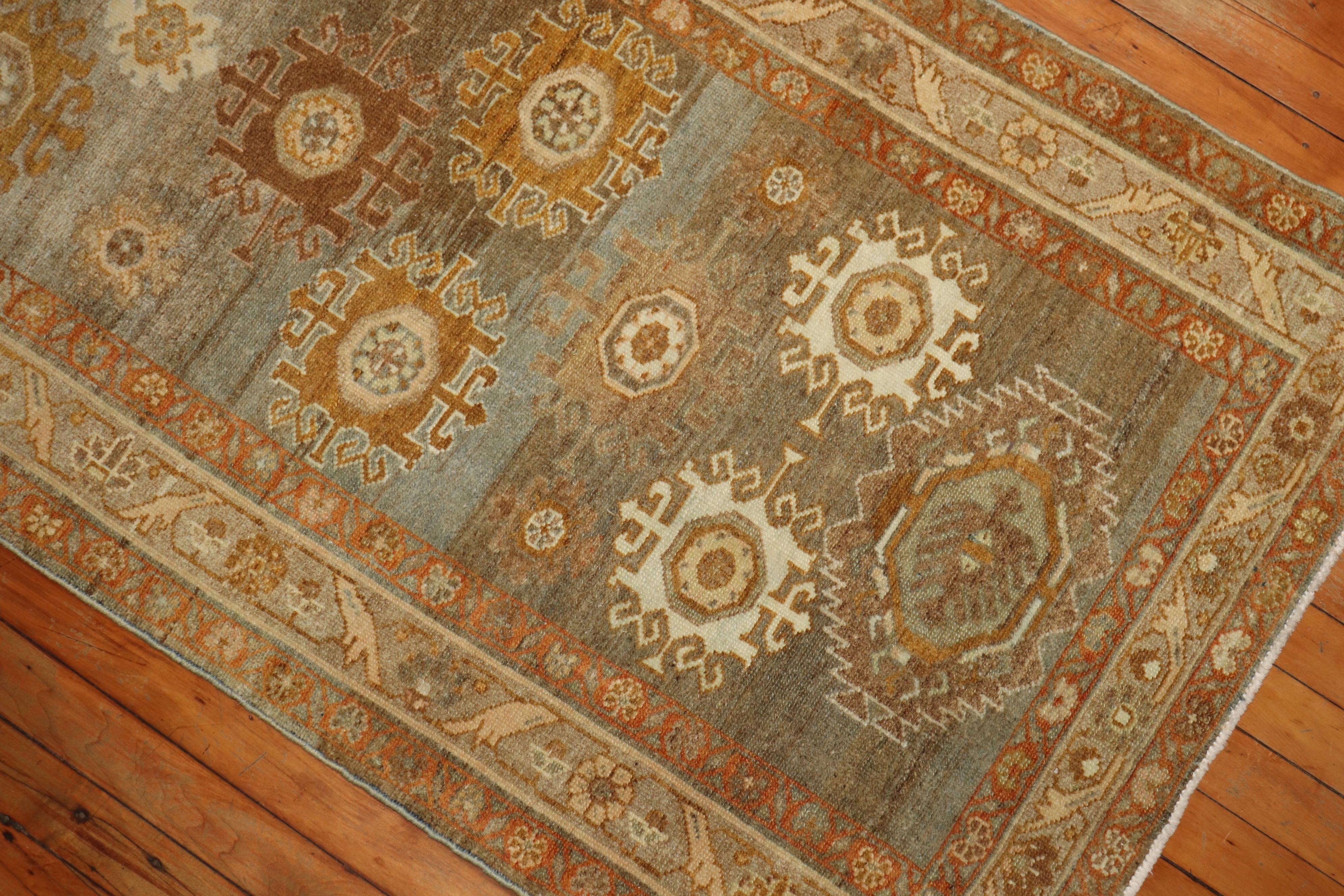 Caramel Color Antique Persian Malayer Runner In Good Condition In New York, NY