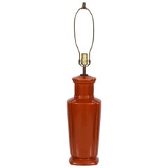 Lampada da tavolo in ceramica color caramello