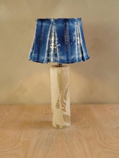 Caramel Desert Waves Lamp by Nani Goods Contemporary Ceramic Marbled Table Lamp