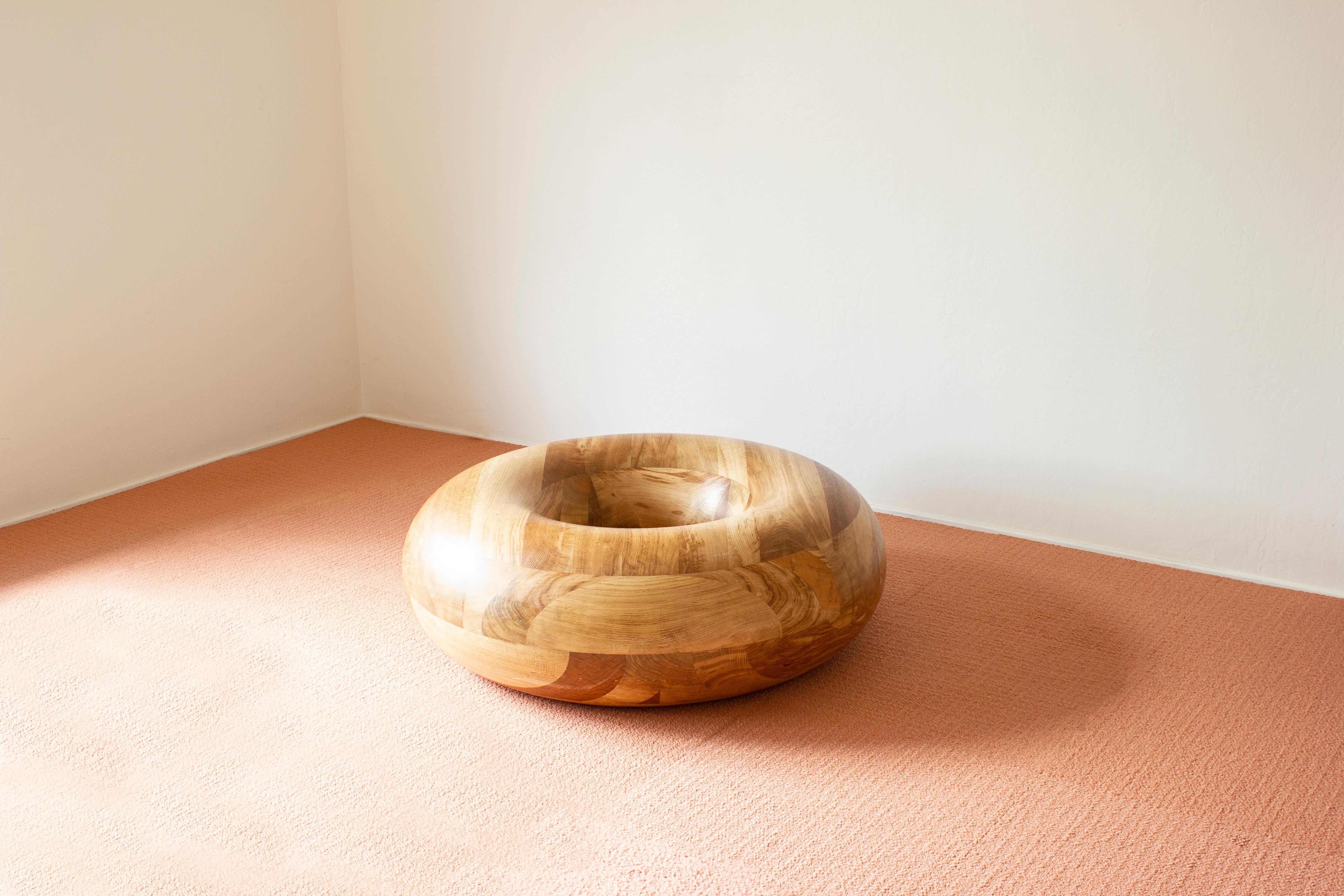 Modern Caramel Donut Coffee Table by Soft-Geometry For Sale