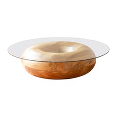 Table basse en noyer caramel par Soft-Geometry