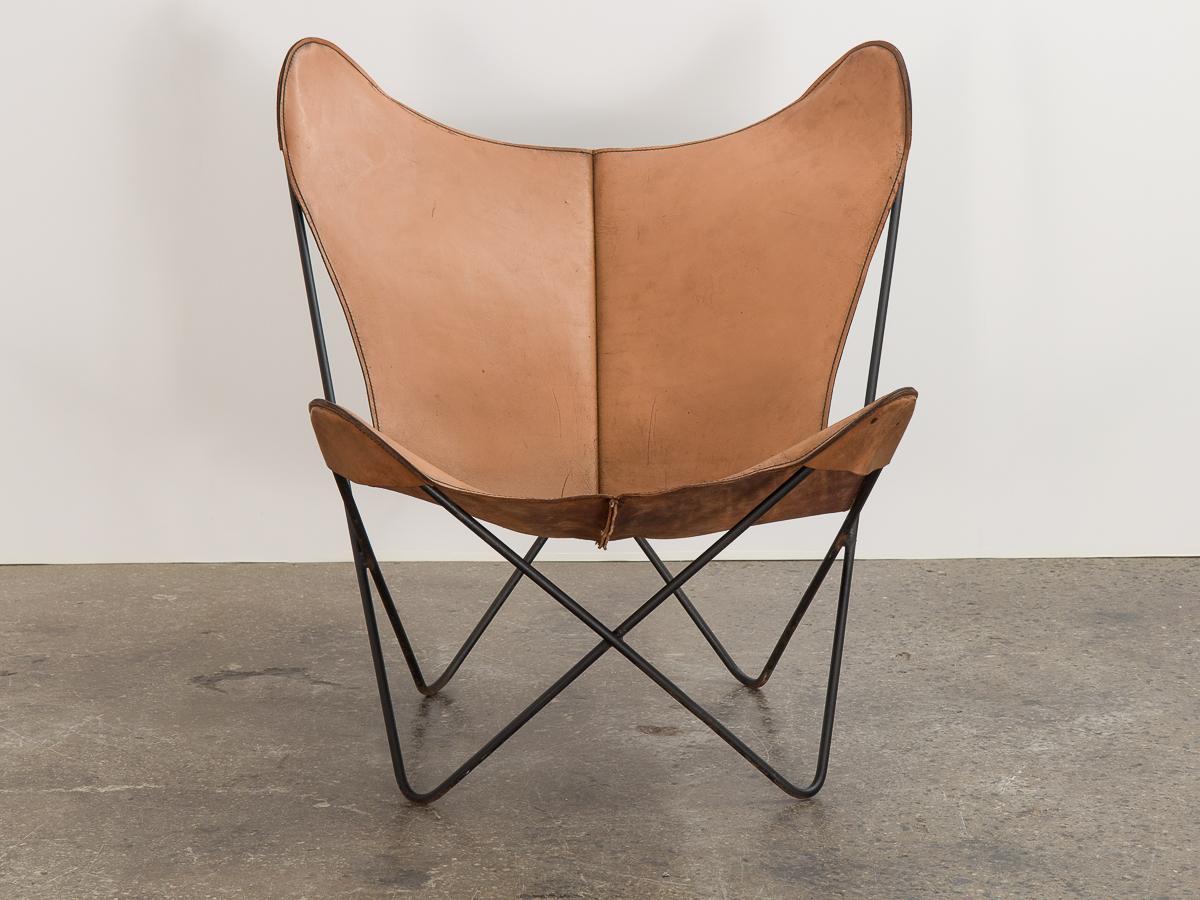 Caramel Leather Knoll Butterfly Chair at 1stDibs butterfly chair knoll