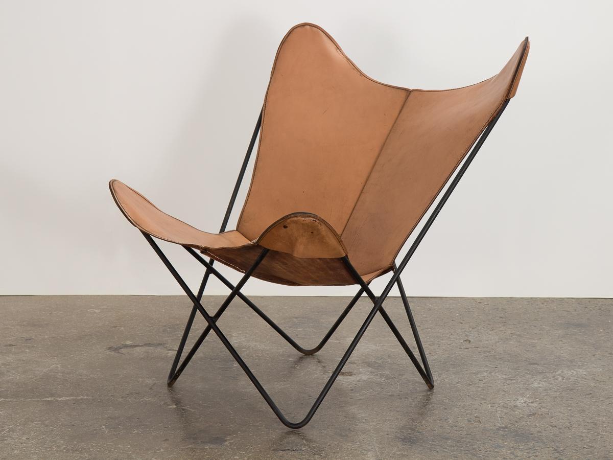 Caramel Leather Knoll Butterfly Chair at 1stDibs butterfly chair knoll