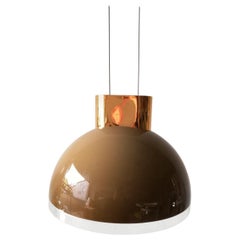 Caramel Round Glass Pendant Lamp by Staff, 1980s Germany