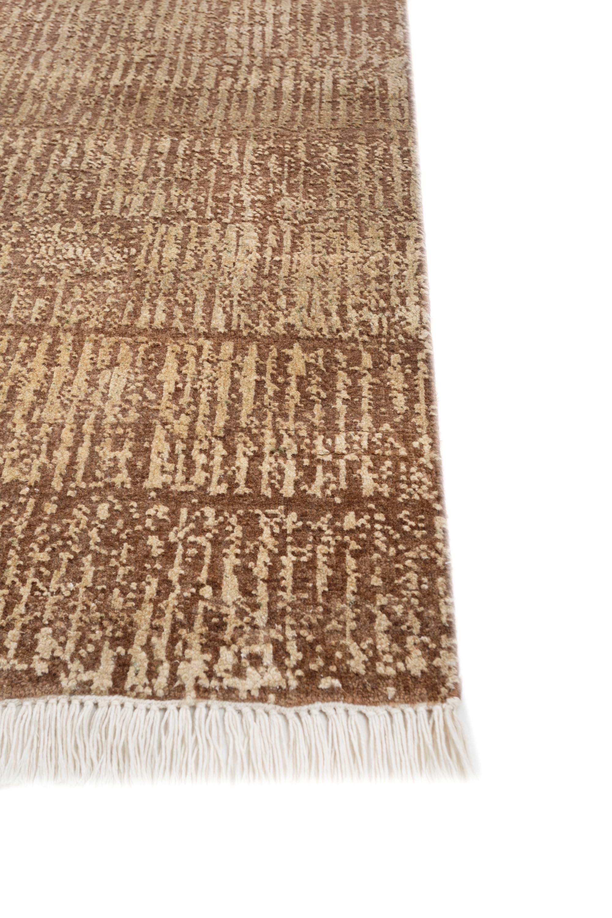 Organic Modern  Caramel Rug by Rural Weavers, Knotted, Wool, 240x300cm For Sale
