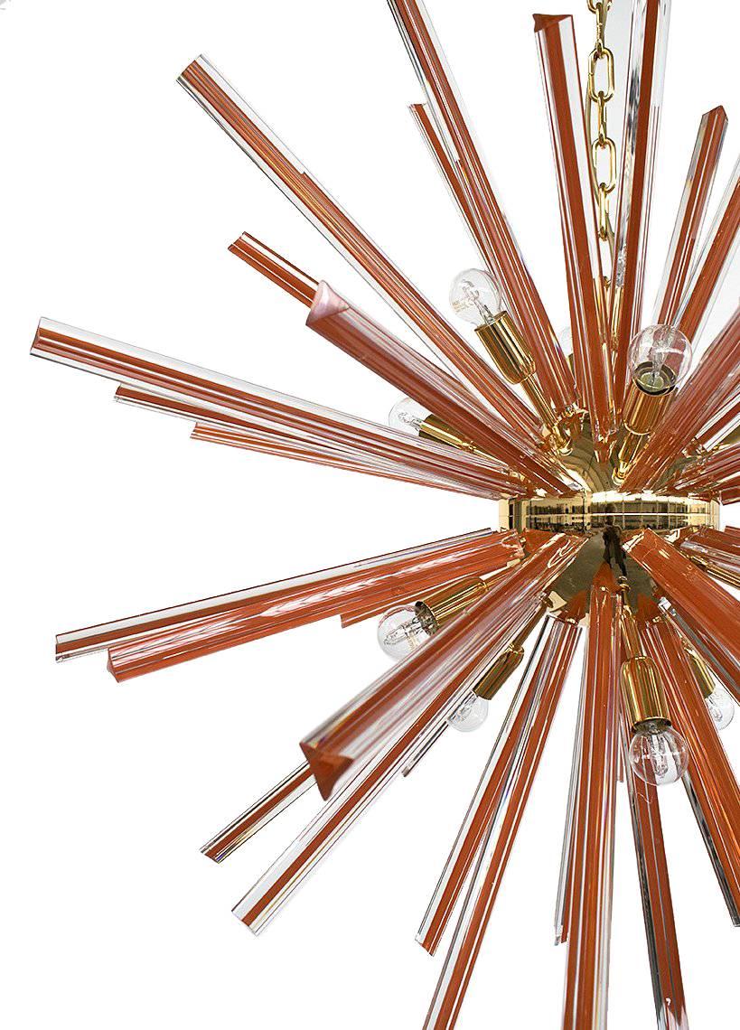 Mid-Century Modern Caramello Sputnik Chandelier by Fabio Ltd