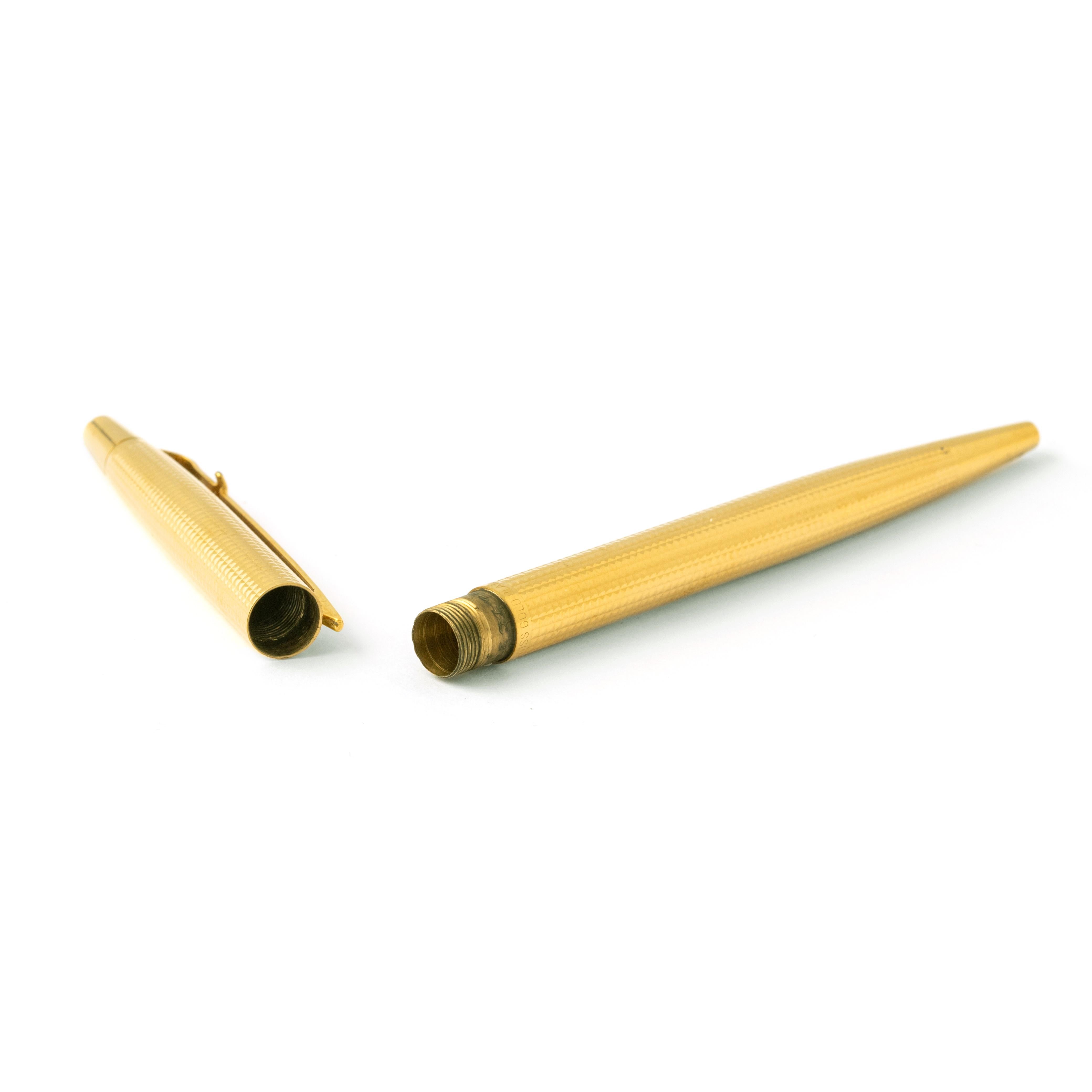 Women's or Men's Caran d'Ache Collection Madison Gold Plated BallPoint Pen  For Sale