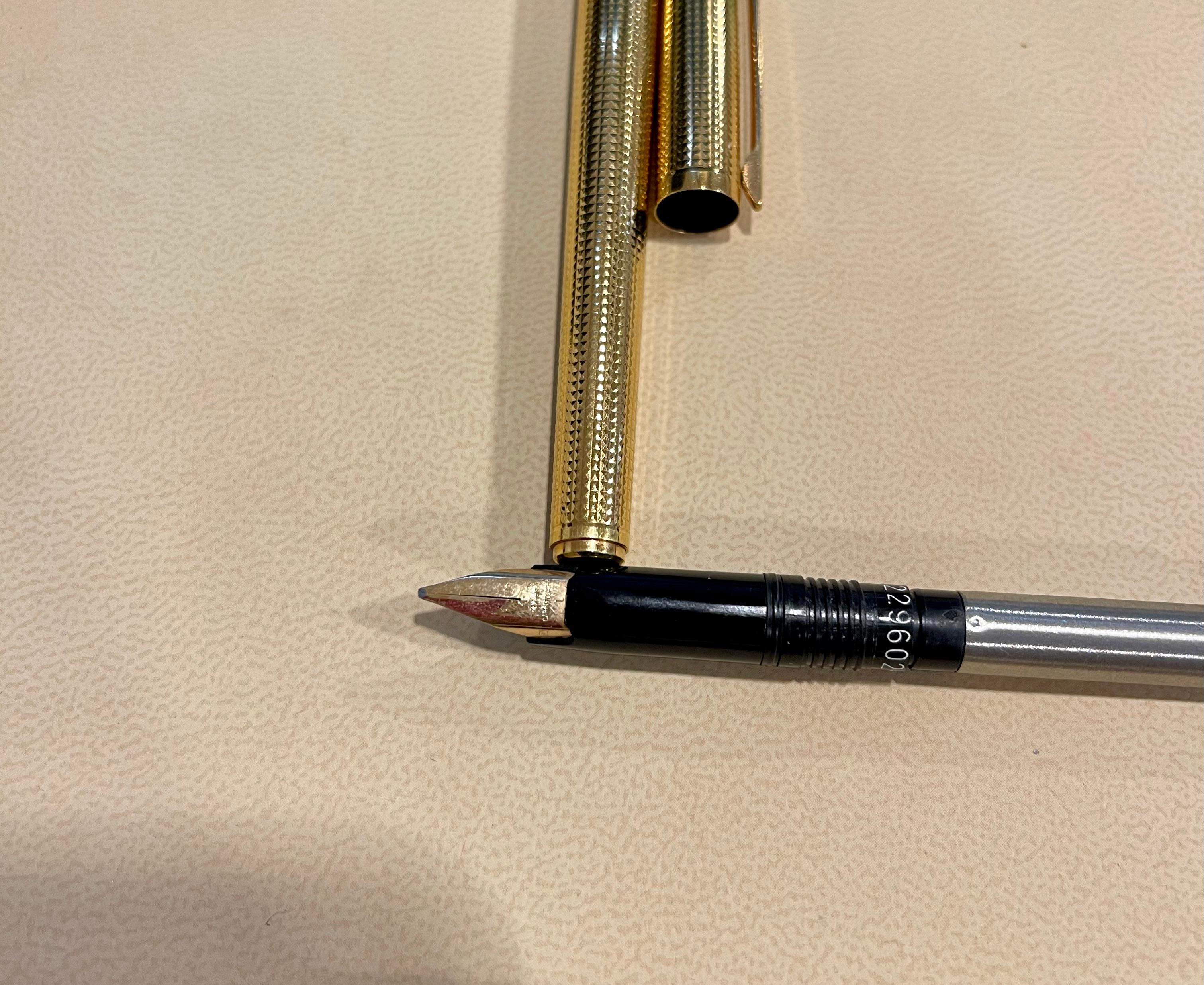 Caran d'Ache Fountain Pen Of Prestige Gold Plated Made in Switzerland 6