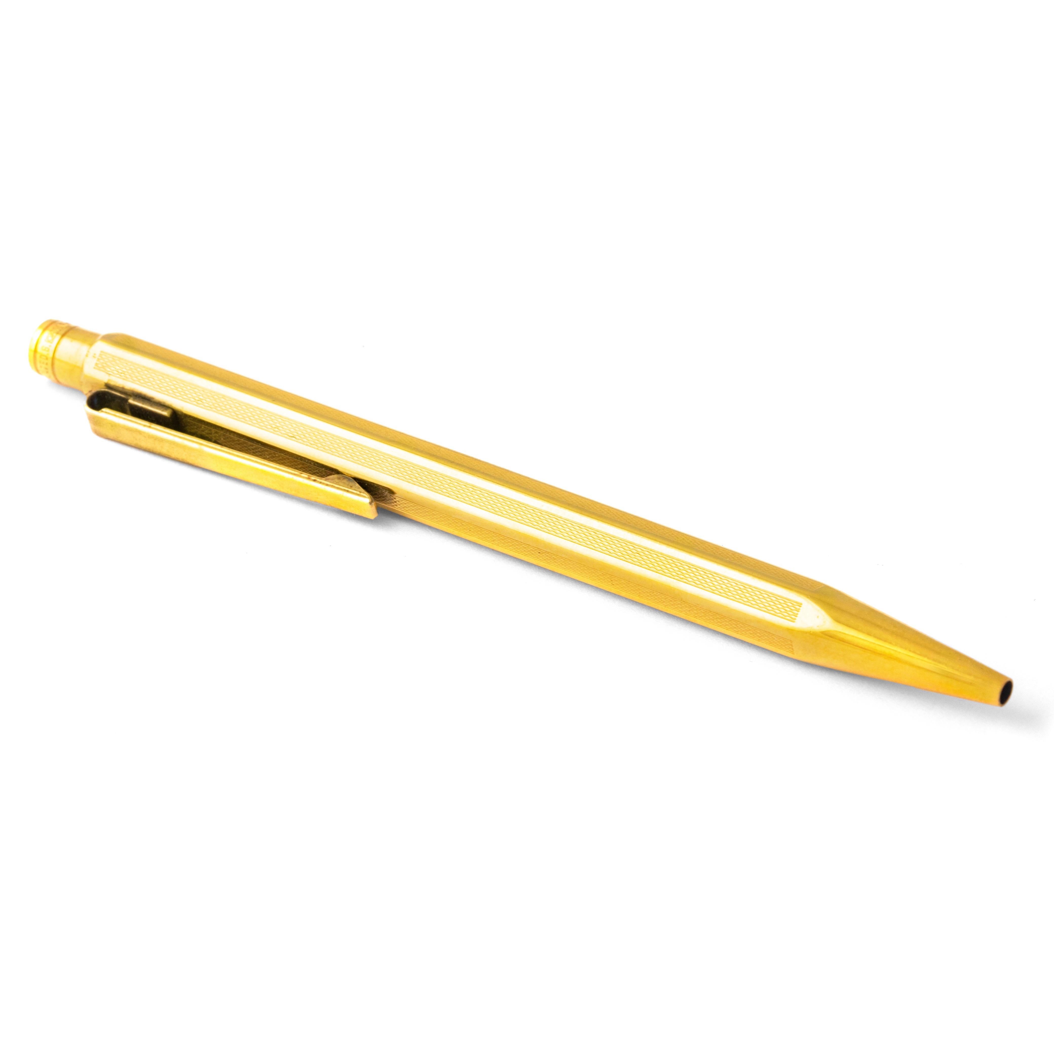 caran d'ache gold plated pen
