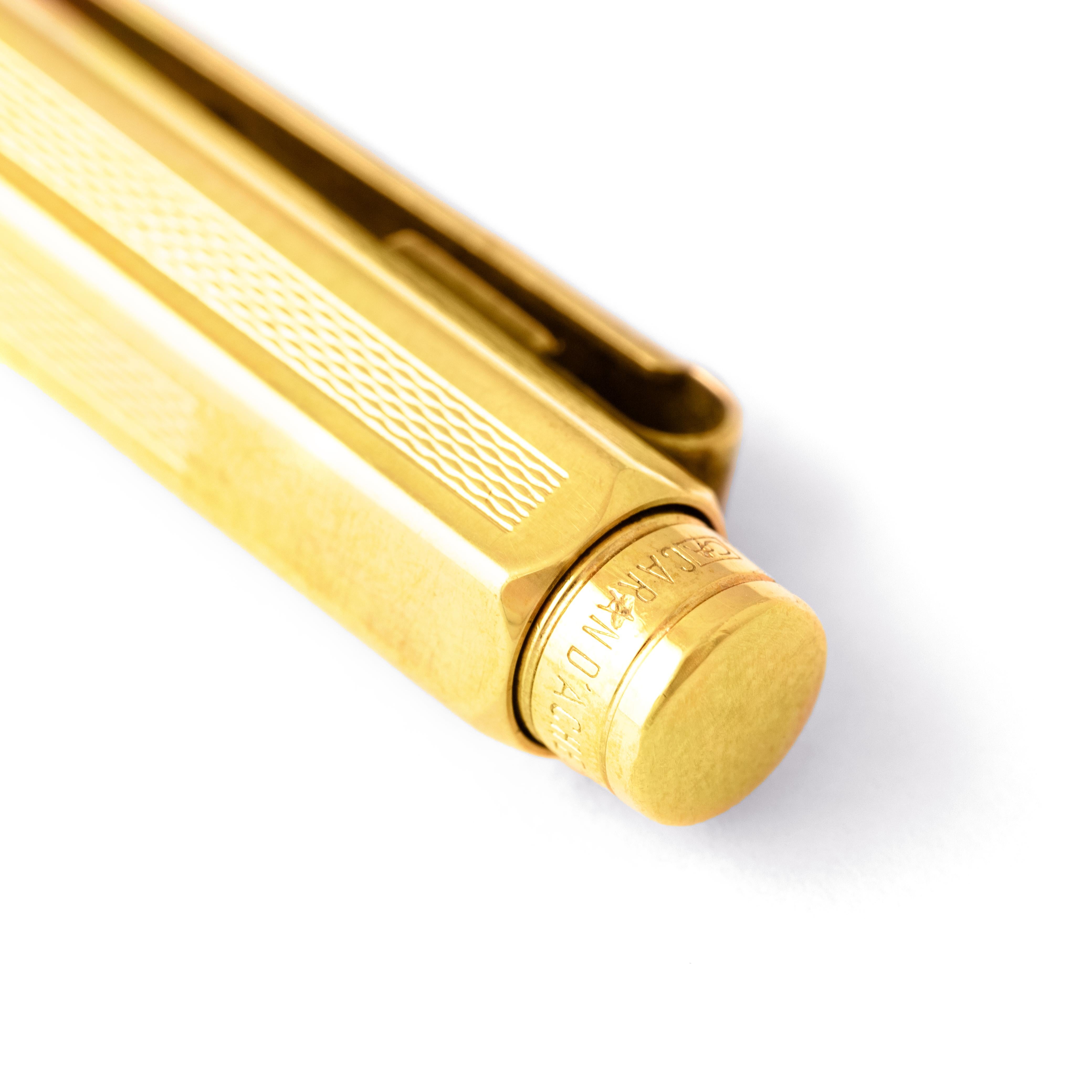 Caran d'Ache Gold plated BallPoint Pen In Fair Condition For Sale In Geneva, CH